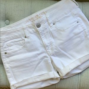 American Eagle White Jean Shorts